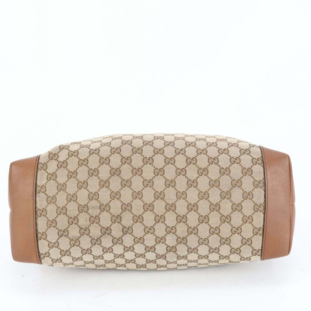 Gucci GG Canvas Sherry Line Leather Tote Bag, Brown, Men's, 308928 - Picture 5 of 9